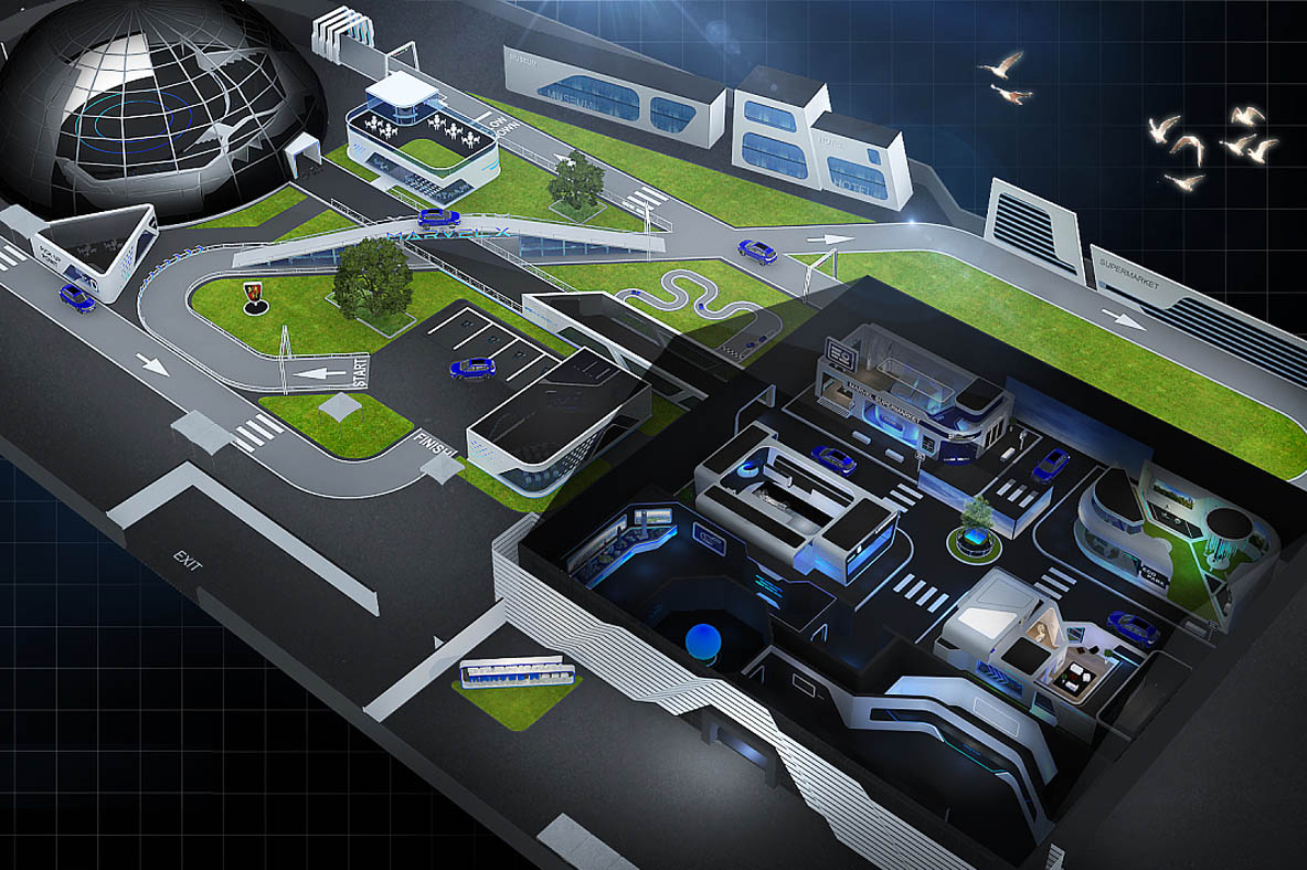 科技展廳設(shè)計效果圖